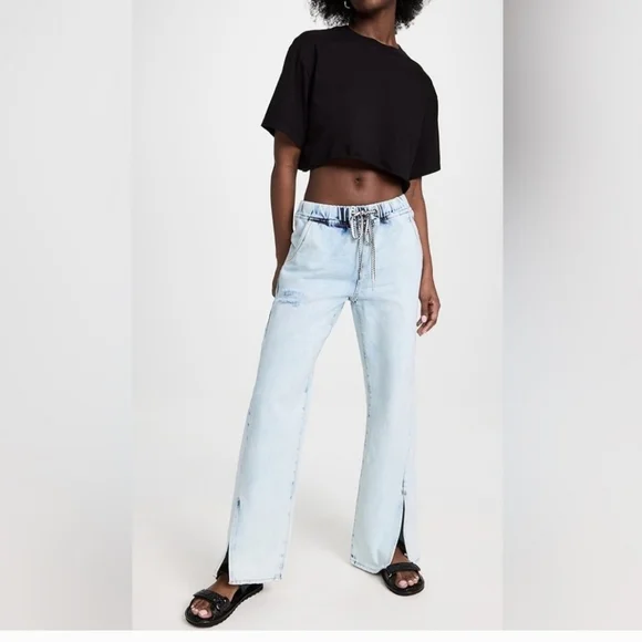 One Teaspoon From Free People The ROADHOUSE Wide Leg Jeans Causual Size Med - Picture 12 of 14